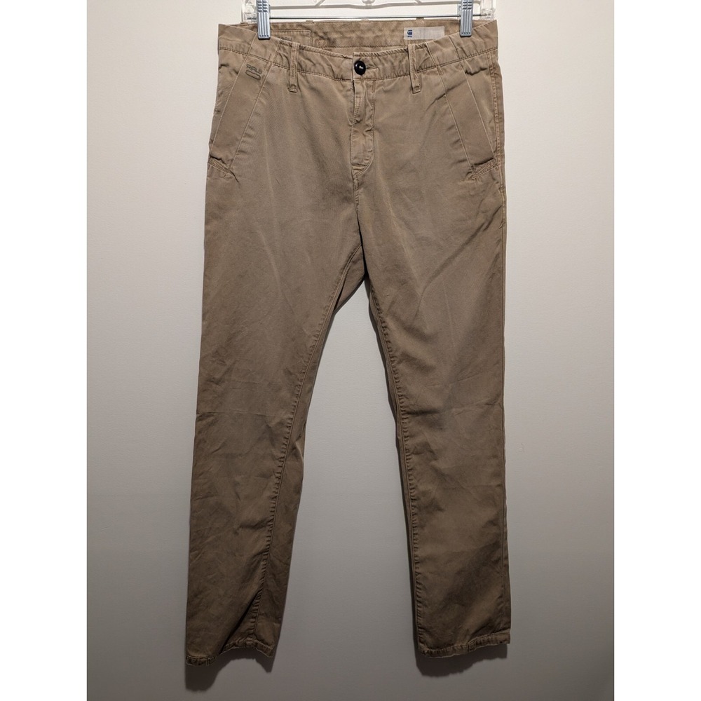 G Star Raw Denim Jeans 3301 Slim Fit Men's 27 x 32 Tan Cotton Chino Canvas Pants